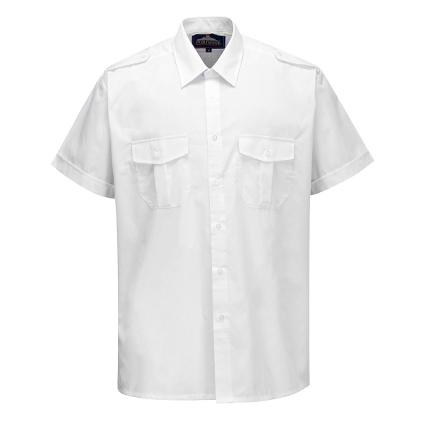S101 – S101 Camisa Pilot, manga corta Blanco