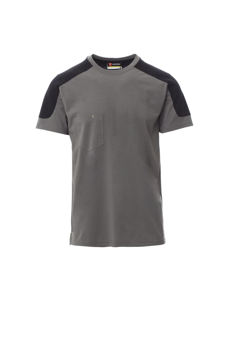 CORPORATE. Camiseta bicolor, bolsillo en el pecho con soporte para bolígrafos