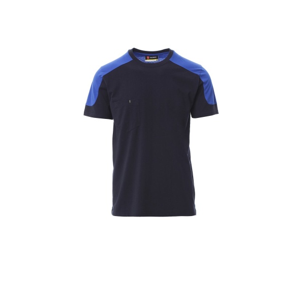 CORPORATE. Camiseta bicolor, bolsillo en el pecho con soporte para bolígrafos